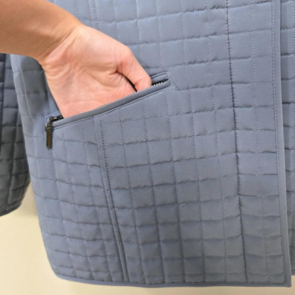 Gallery Quilted Jacket Coat Women Large Blue Barn Hunting Field Country Heritage